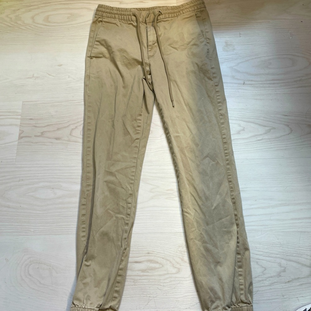Tan Mens Cuffed Pants Waist 34”